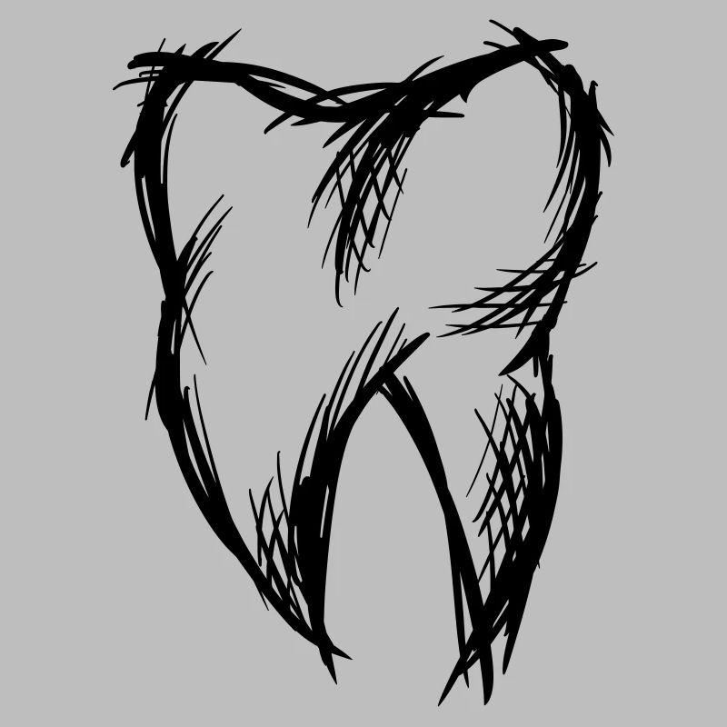 Dent, dessin, dessin à la main/peint à la main