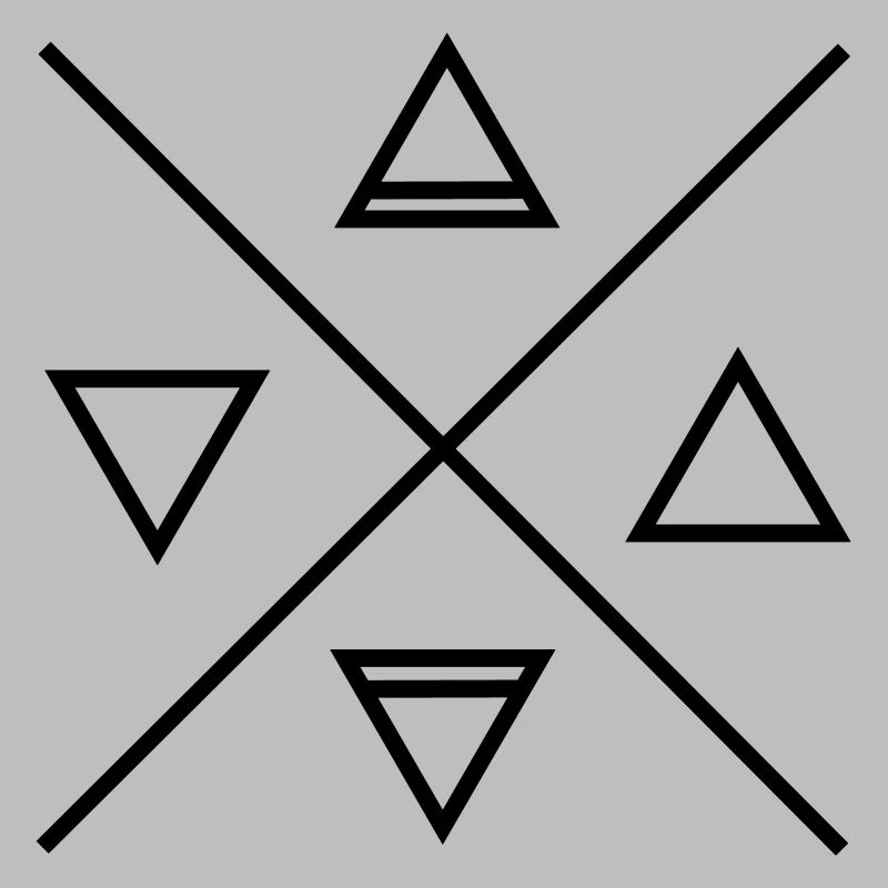 Die klassischen 4 Elemente, Alchemie Dreiecke, Feu