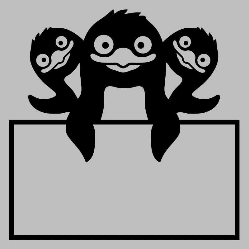 Textfeld 3 Pinguine Schild