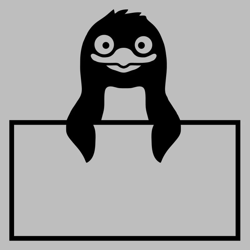 Schild Pinguin Text einfügen