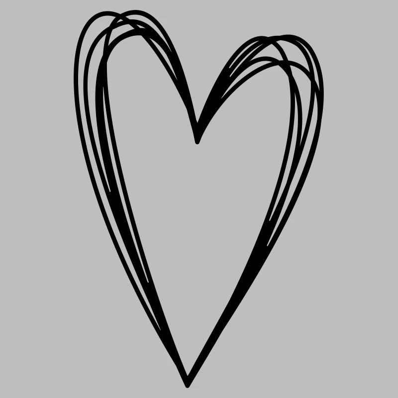 Heart scribble doodle scribble icon love