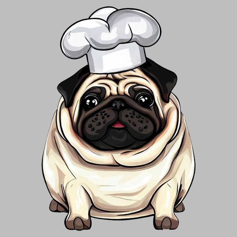 Cooking Pug, Creative Dog Design