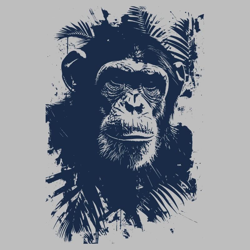 Plan de palmiers chimpanzés