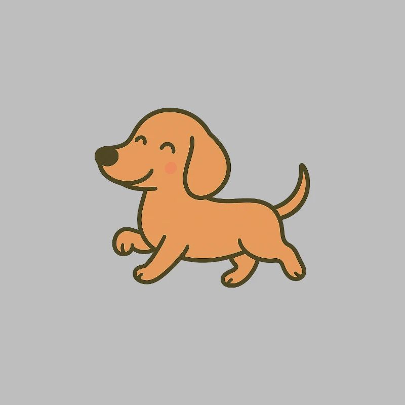 conception de dessin animé de course de chiot joyeux