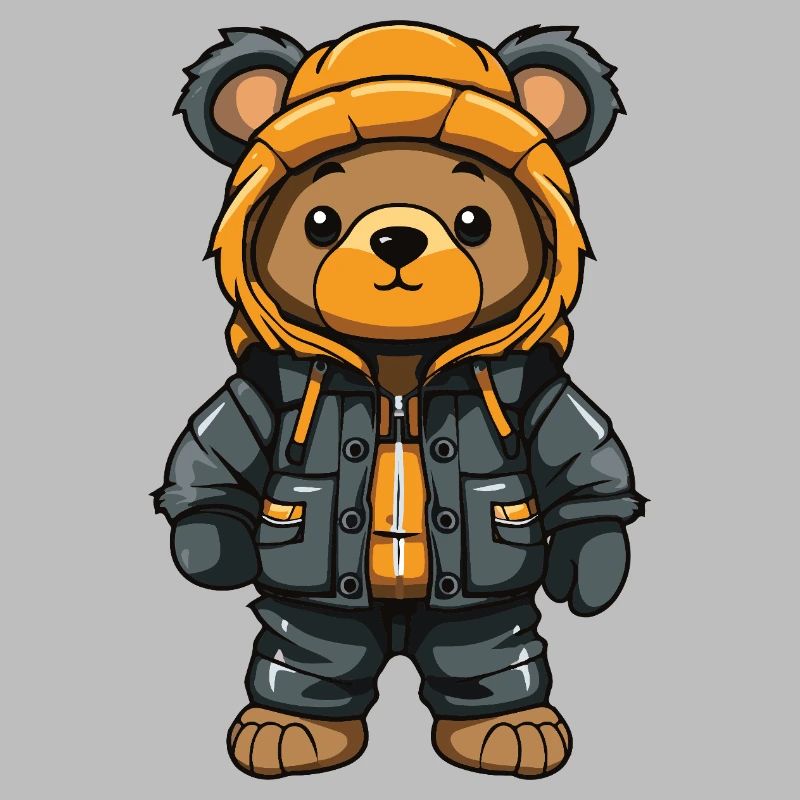 Bear Winter Comic Cute