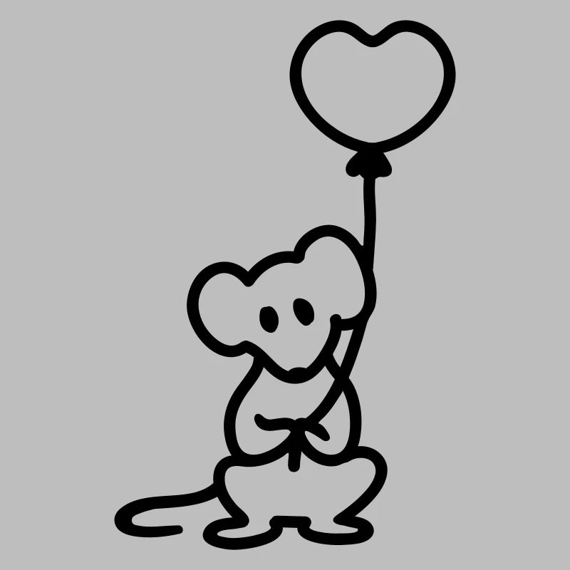 Mouse + balloon - Line