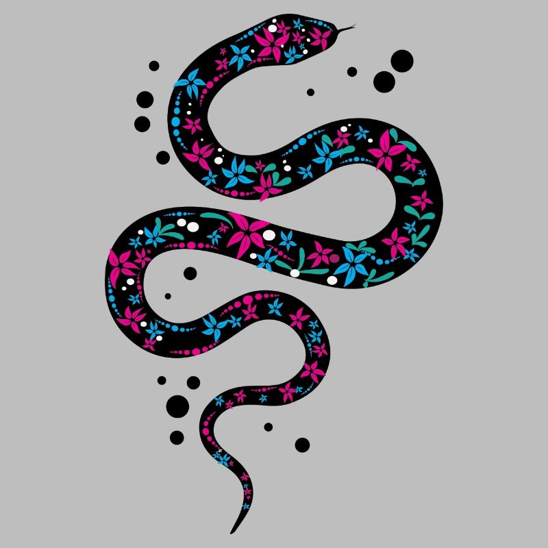 Black beautiful snake with pattern gift