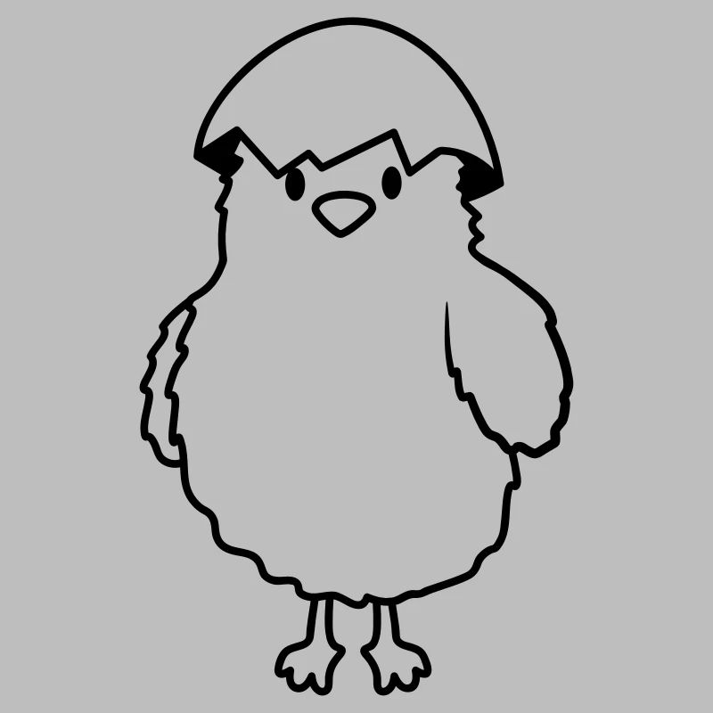 Chicks with eggshell on the head