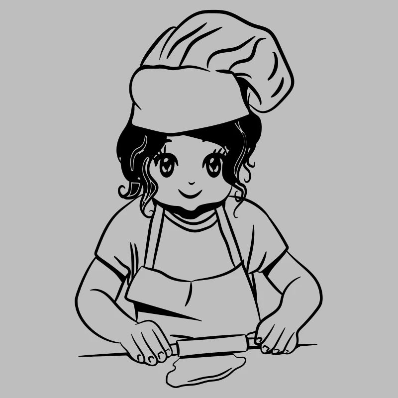 kochen mädchen backen