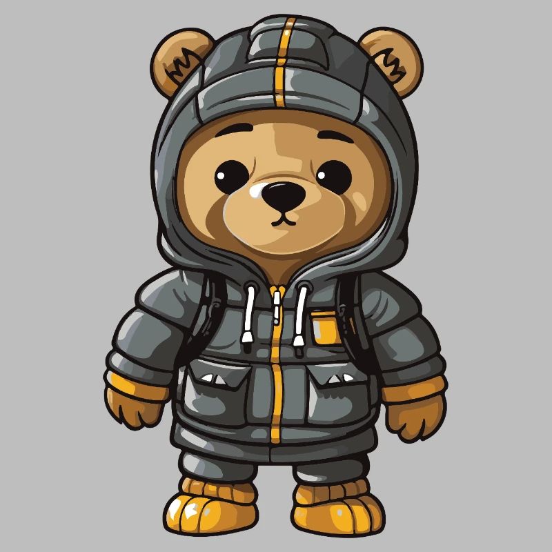 Bear Winter Comic Cute