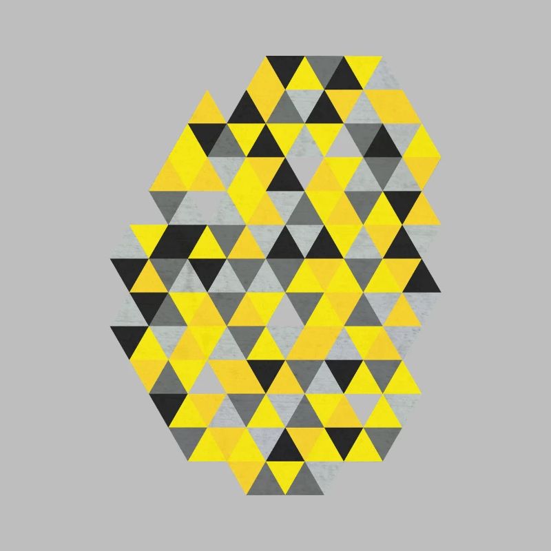 Geometric triangle pattern Sunny Yellow