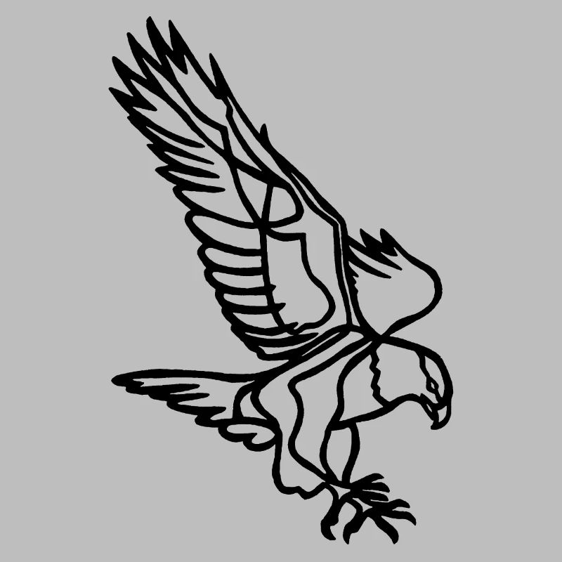 Black Eagle in Flight