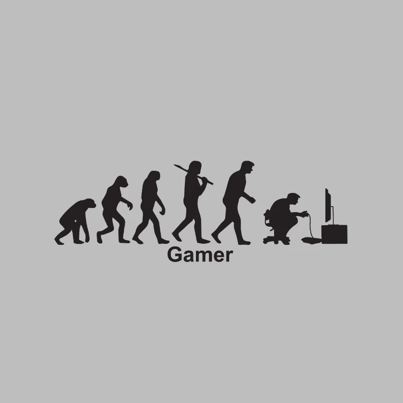 Evolution Gamer / Evolutionskette Zocker / Gamer