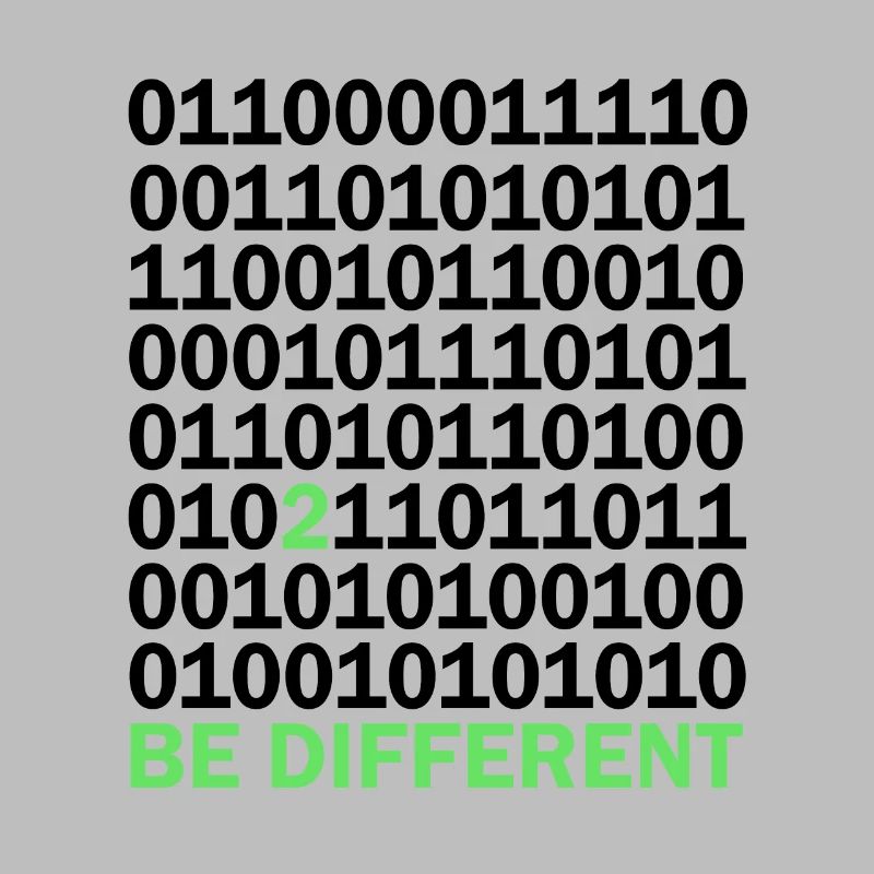 Cadeau Be Different Binary Code Nerd