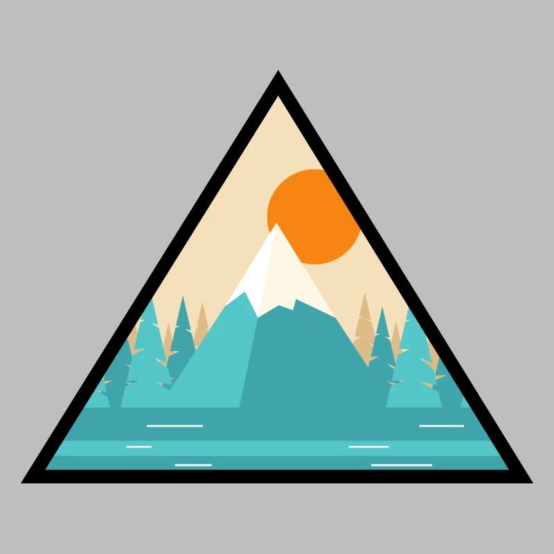 Mountains Nature Hiking Sunset triangular