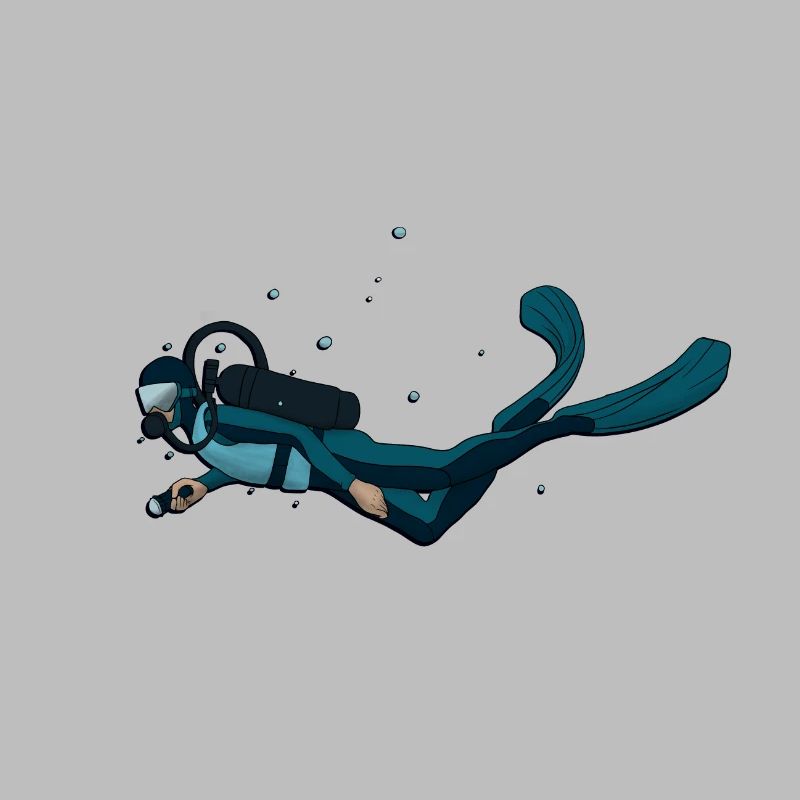 Diver underwater diving hobby deep sea gift