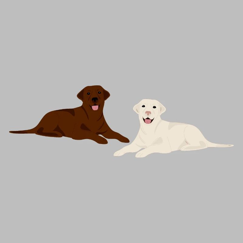 Bloder und brauner Labrador Hund Geschenk