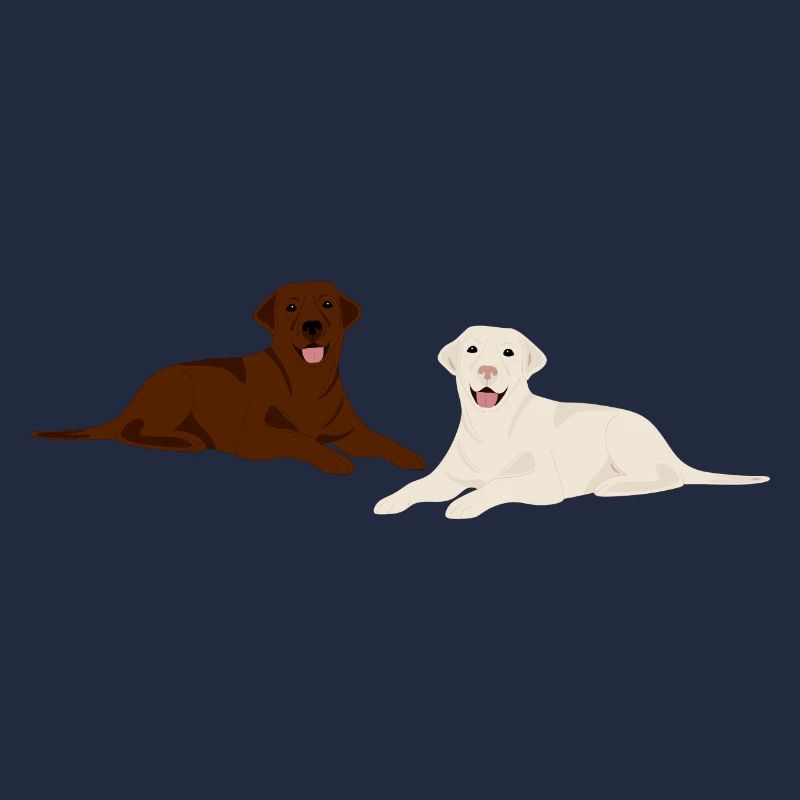 Bloder and brown labrador dog gift