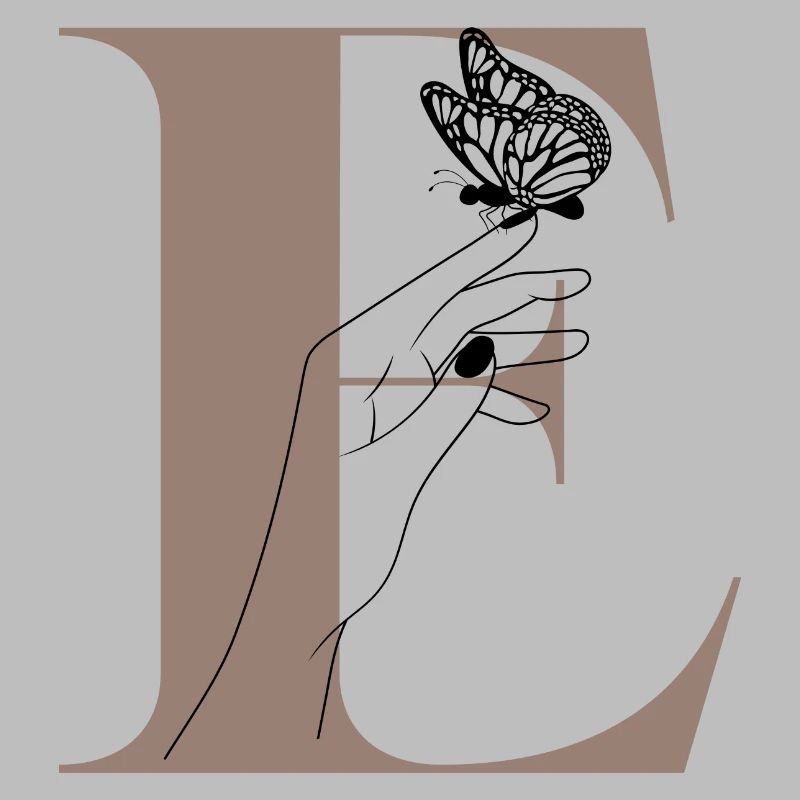 Letter E Magic Butterfly