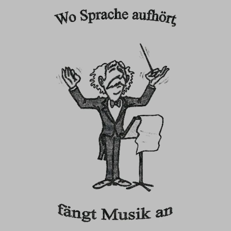 Dirigent mit Text sw