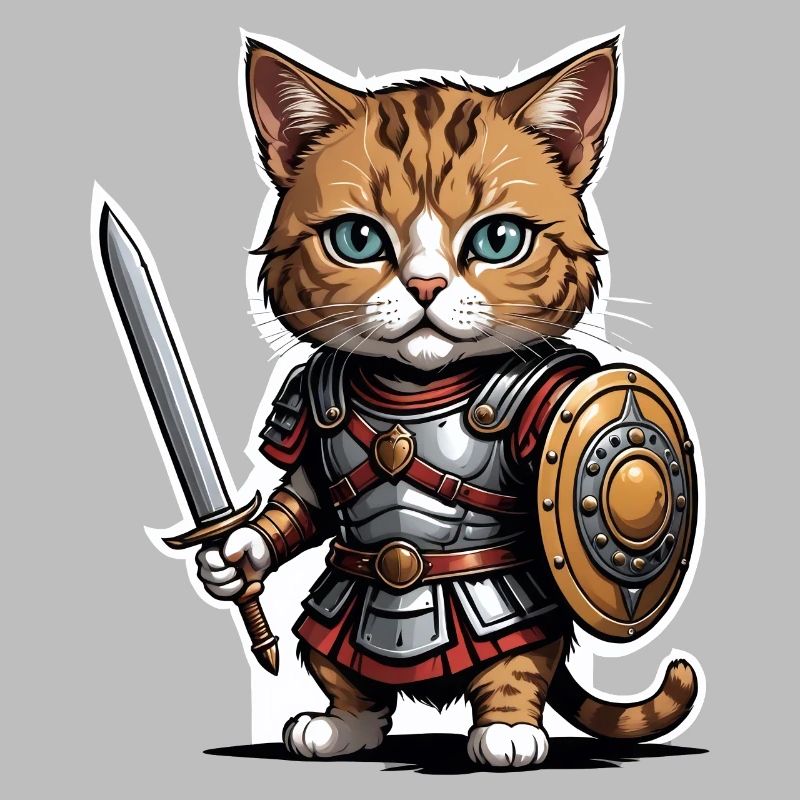 Cat Römischer Krieger Katze Geschenk