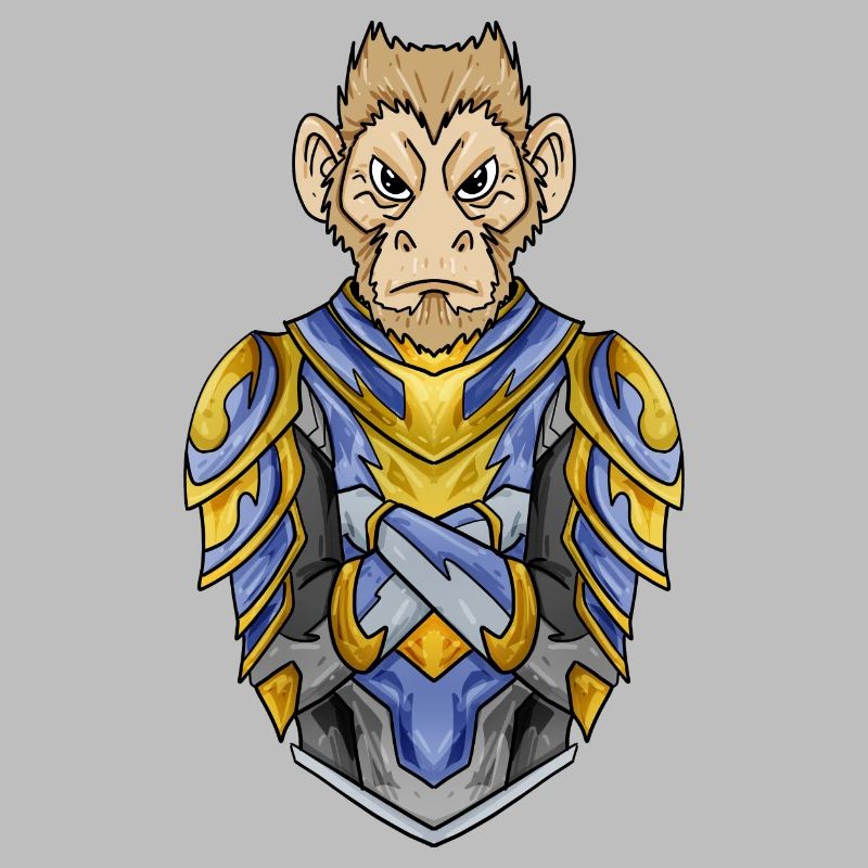 Knight Monkey with Armor Crusader