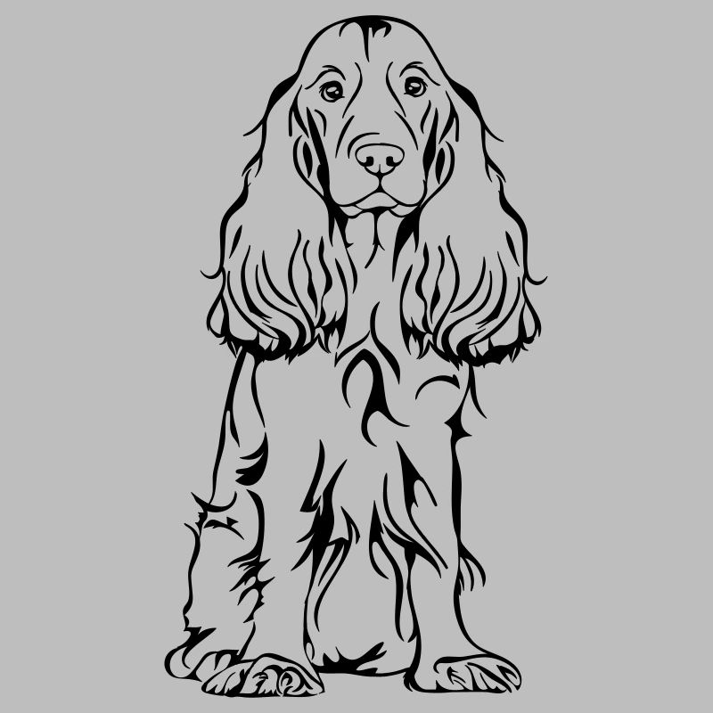 COCKER SPANIEL Chien assis Chiens Wilsigns