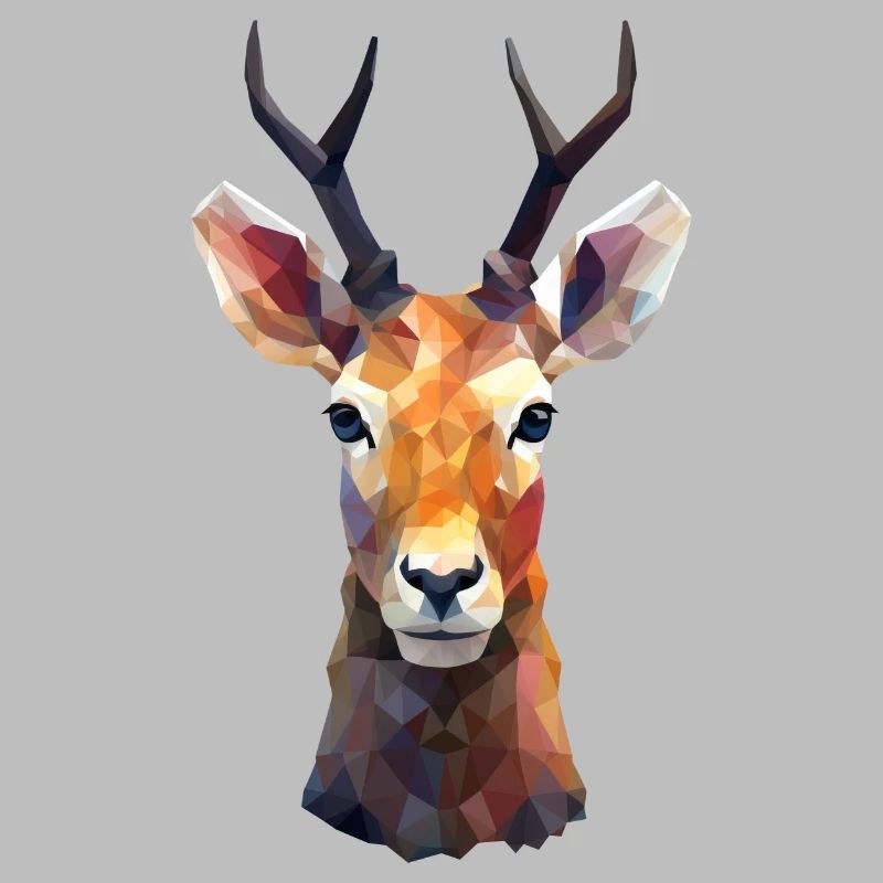 Deer and Roe Deer Polygon Art Design