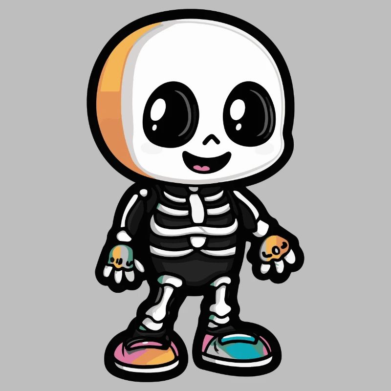 Skeleton Cute Halloween Comic