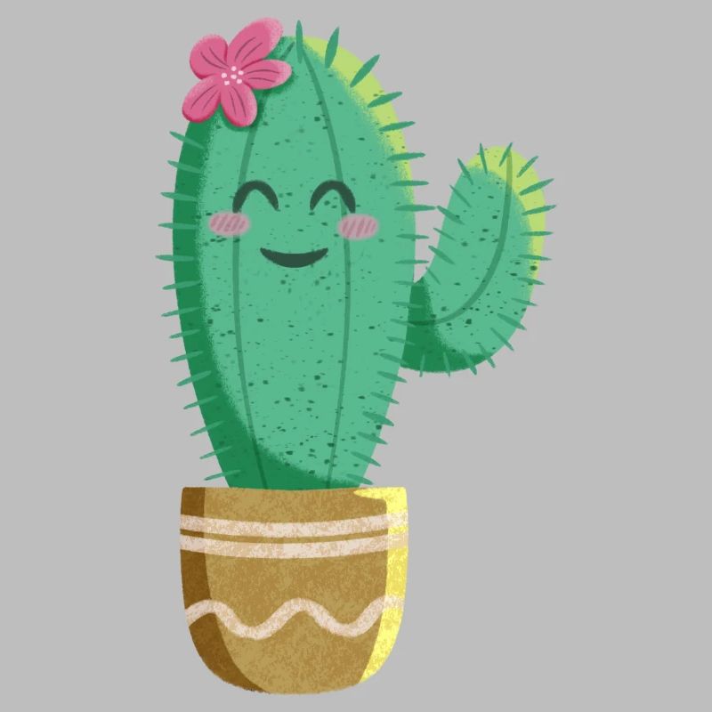 Cactus mignon avec fleur