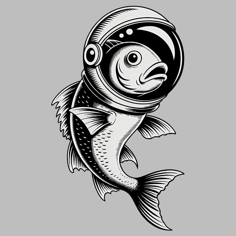 Poisson dans l’espace - Logo Cool Astonomy