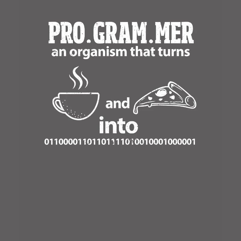 Programmer converts coffee and pizza into code