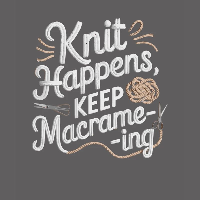 Funny macrame quote for boho macrame lovers