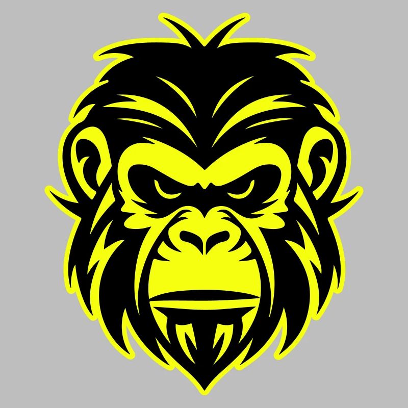 Monkey Head Portrait Icon