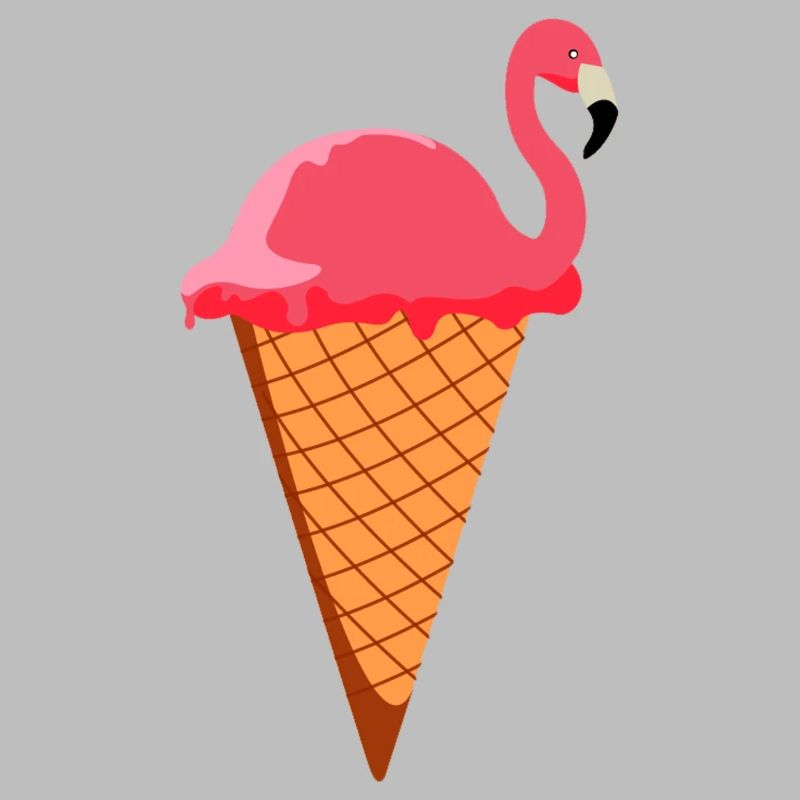 Ice Eiscreme Waffeleis Eiskugel Flamingo Eis