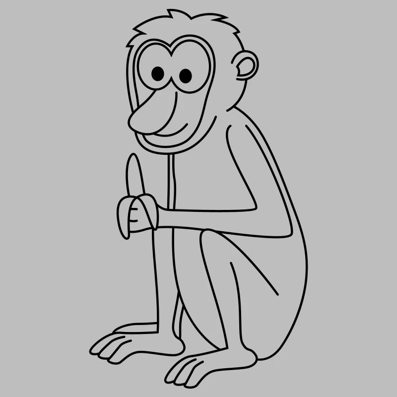 Affe comic Tier