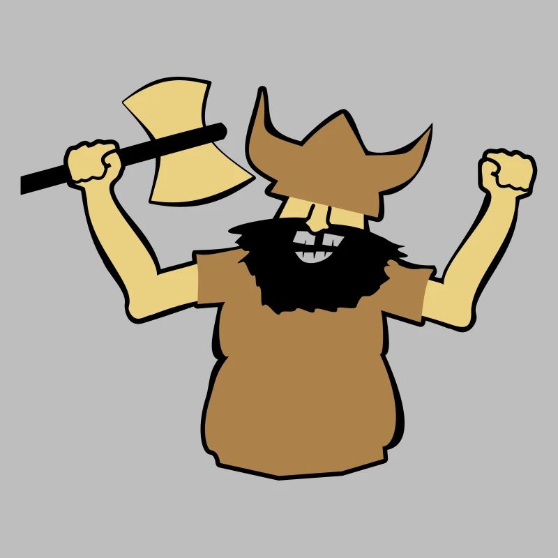 Wikinger Mann Geschenk stark Axt Bart Idee früher