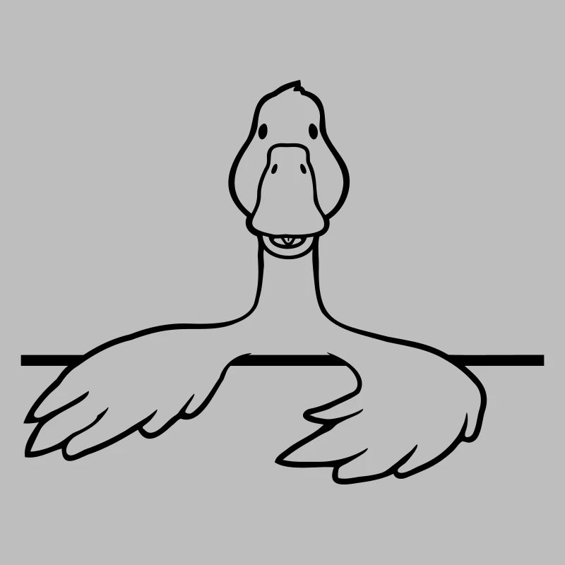 Comic Gans hinter Mauer