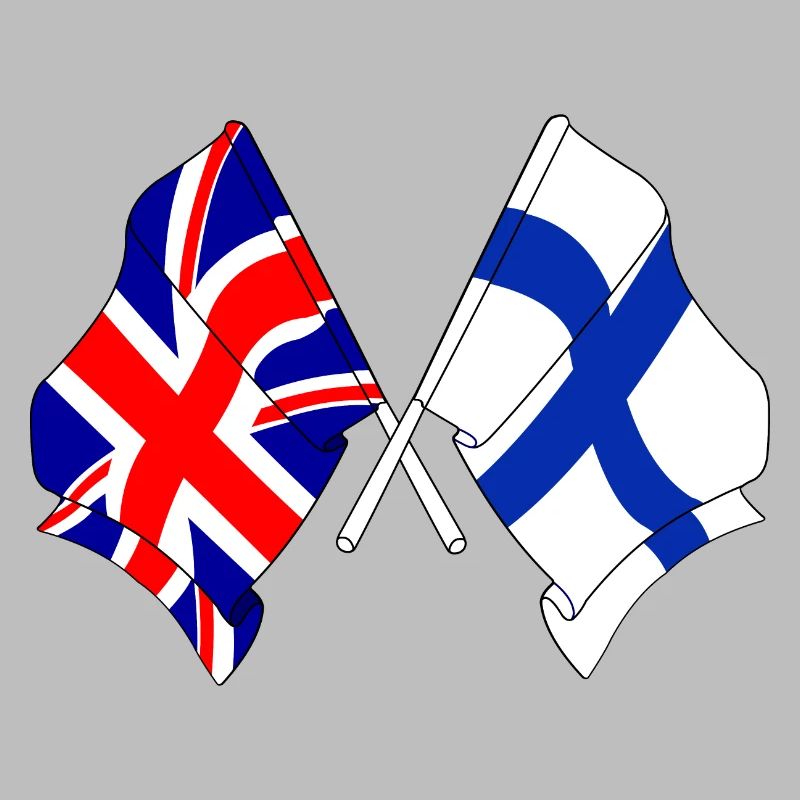 Drapeau Angleterre, drapeau Finlande