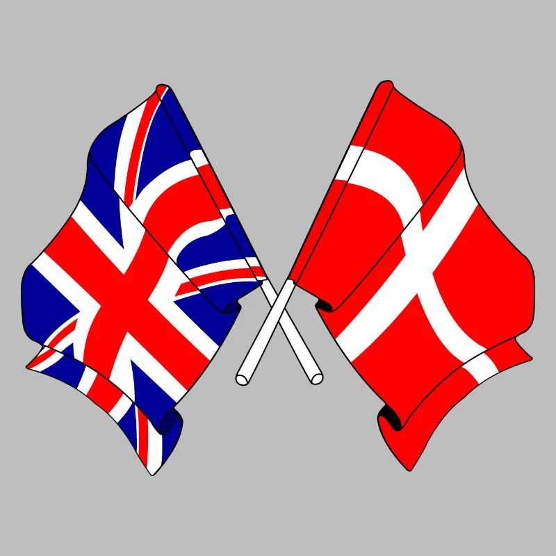 Drapeau de l’Angleterre, drapeau du Danemark