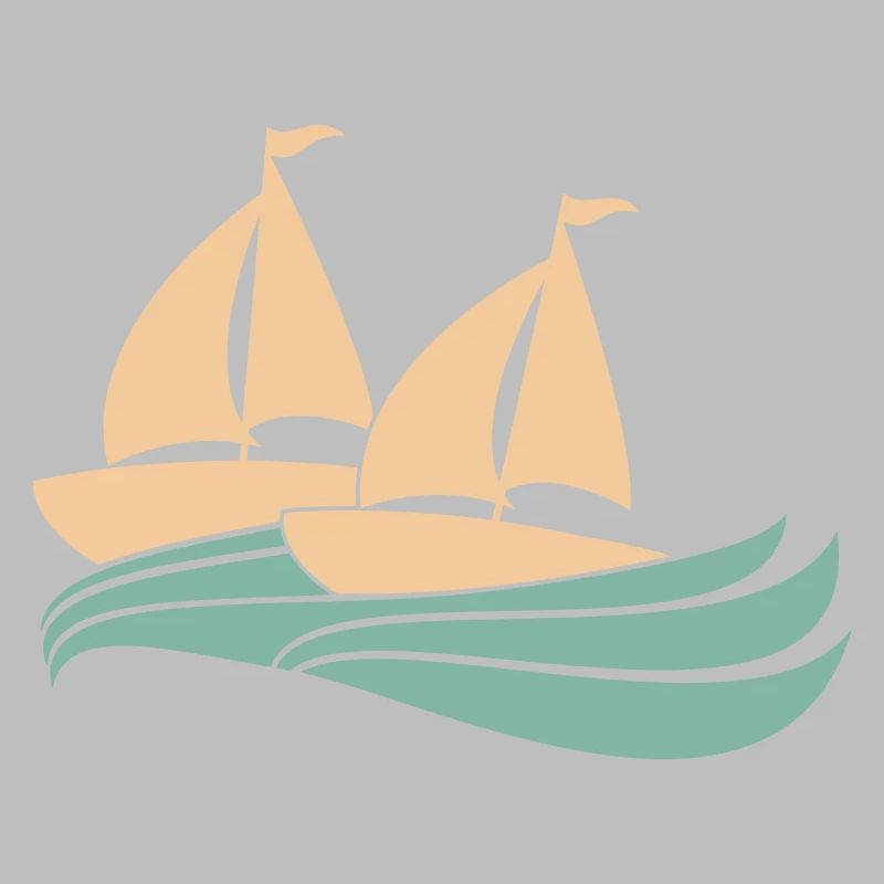 Deux navires Régate par équipe Régate de voile de compétition