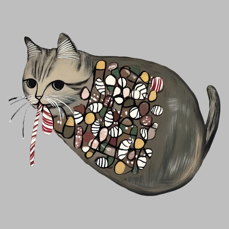 Candy Pattern Candy Cat