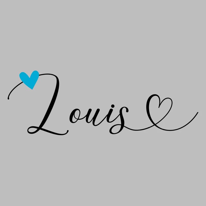 Louis Surname First name Calligraphy Heart