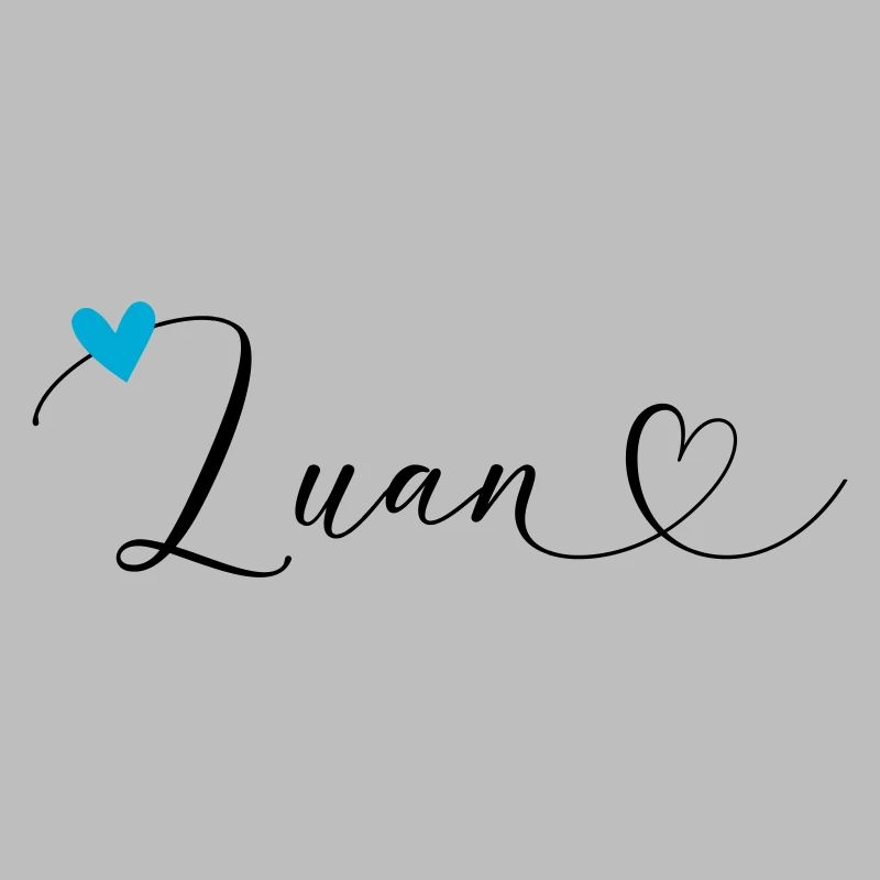 Luan Nom Prénom Calligraphie Coeur