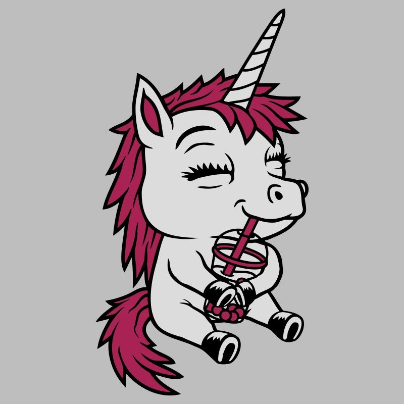 Boba Tee trinkendes Einhorn