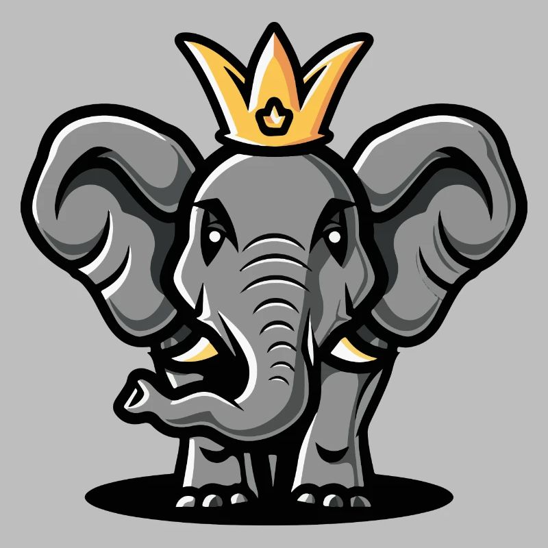 Couronne de bande dessinée éléphant