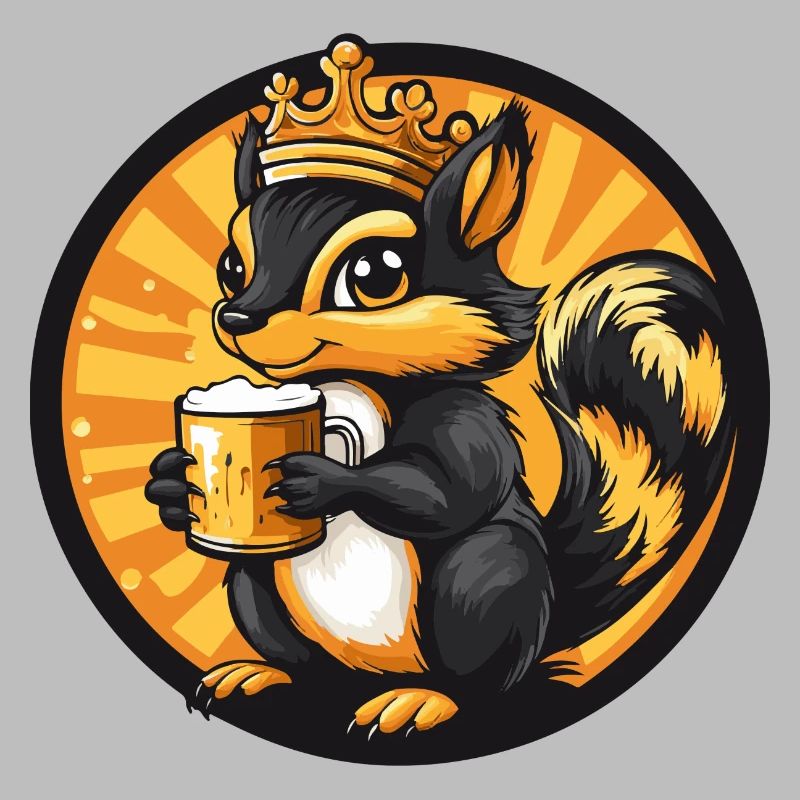 Eichhörnchen Bier Comic
