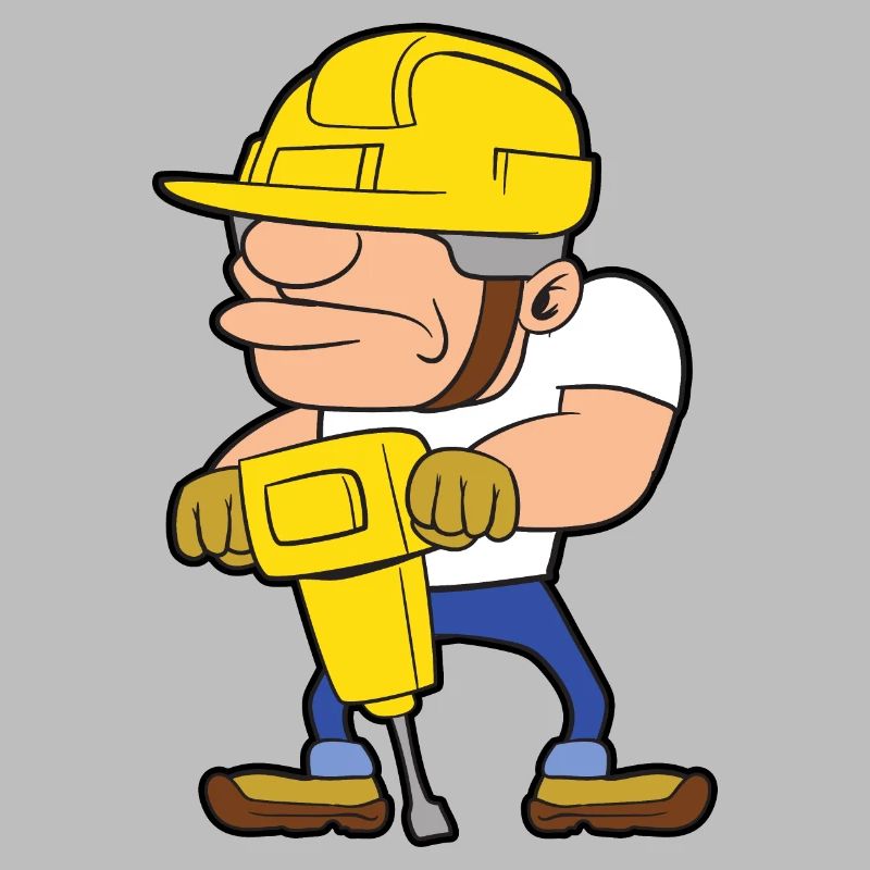 Construction worker building site building construction jackhammer