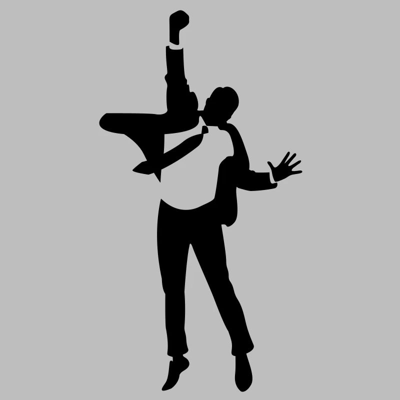 Ein springender Manager