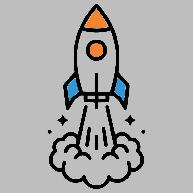 Comic spatial Rocket Launch